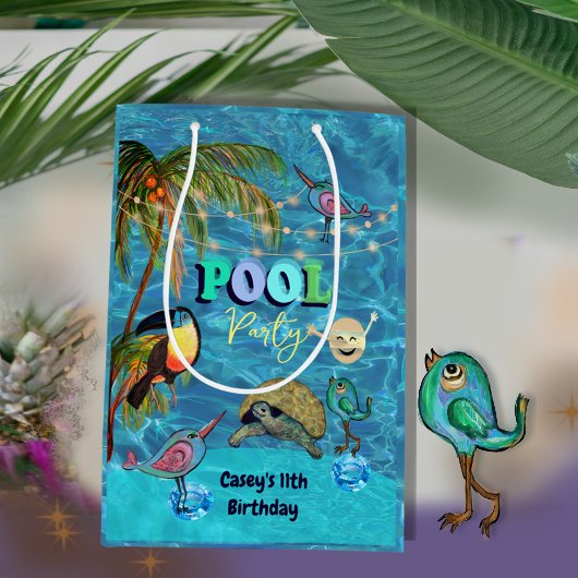 Summer Fun Pool Party Tropical Mittlere Geschenktüte