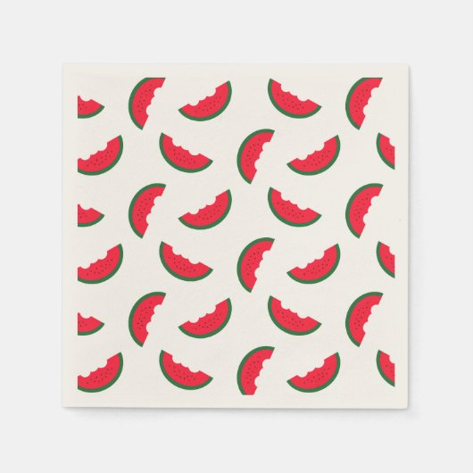 Summer Fun Red Watermelon Muster Serviette (Vorderseite)