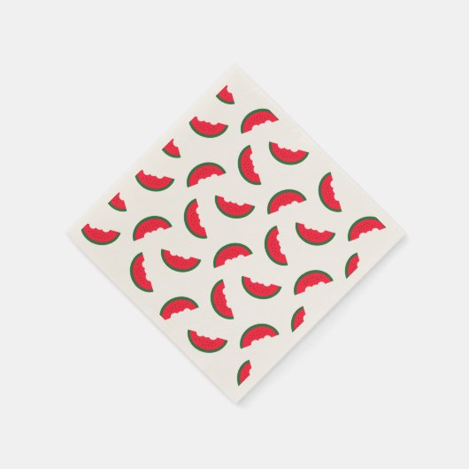 Summer Fun Red Watermelon Muster Serviette (Ecke)