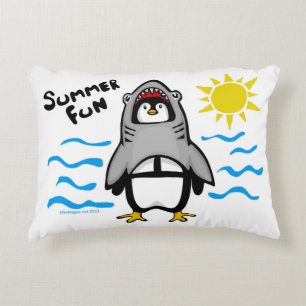 Summer Fun Shark Penguin Dekokissen