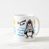 Summer Fun Shark Penguin Kaffeetasse (VorderseiteRechts)