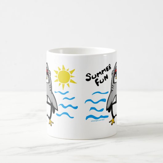 Summer Fun Shark Penguin Kaffeetasse (Mittel)