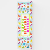 Summer Fun Teen Girl's Birthday Party Banner (Vertikal)
