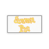 Summer Fun Text Design Adressaufkleber (Vorne)