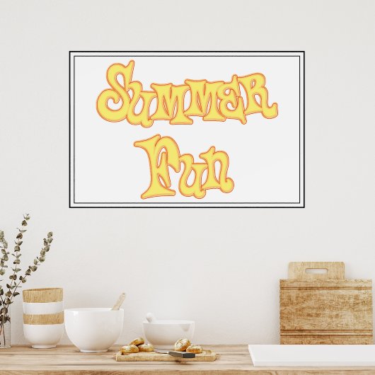 Summer Fun Text Design Poster (Küche)