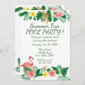Summer Fusion Pool Party Einladung (Vorne/Hinten)