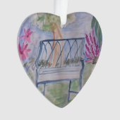 Summer Garden Bench Acrylic Ornament (Vorderseite)
