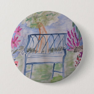 Summer Garden Bench Button