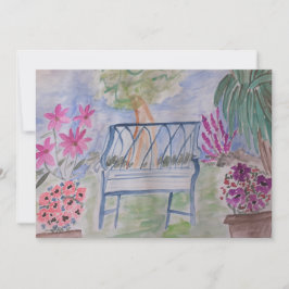 Summer Garden Bench Flat Karte