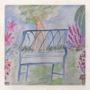 Summer Garden Bench Glasuntersetzer