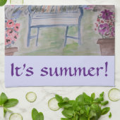 Summer Garden Bench Handtuch (Gefaltet)