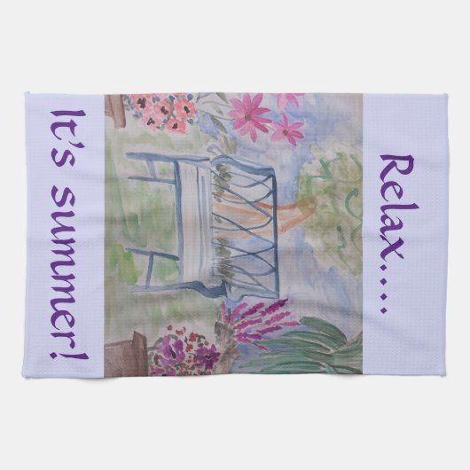 Summer Garden Bench Handtuch (Horizontal)