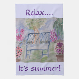 Summer Garden Bench Handtuch