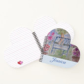 Summer Garden Bench Heart Notebook Notizblock (Innenseite)