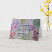 Summer Garden Bench Karte (Gelbe Blume)