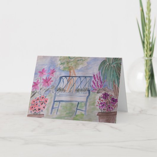 Summer Garden Bench Karte (Vorderseite)