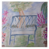 Summer Garden Bench Keramik Fliese (Vorderseite)