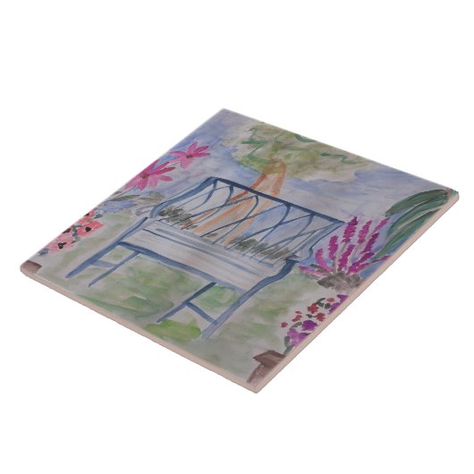 Summer Garden Bench Keramik Fliese (Seite)