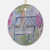 Summer Garden Bench Keramik Ornament (Links)