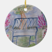 Summer Garden Bench Keramik Ornament (Hinten)