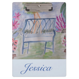 Summer Garden Bench Klemmbrett