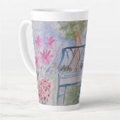 Summer Garden Bench Latte Tasse (Linke Ecke)