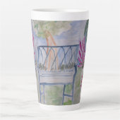 Summer Garden Bench Latte Tasse (Vorderseite)