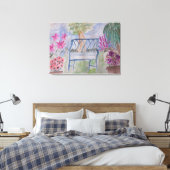 Summer Garden Bench Leinwanddruck (Insitu (Schlafzimmer))