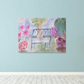 Summer Garden Bench Leinwanddruck (Insitu (Holzboden))