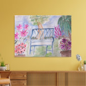 Summer Garden Bench Leinwanddruck (Insitu (Wohnzimmer))