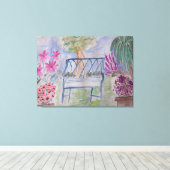 Summer Garden Bench Leinwanddruck (Insitu (Holzboden))