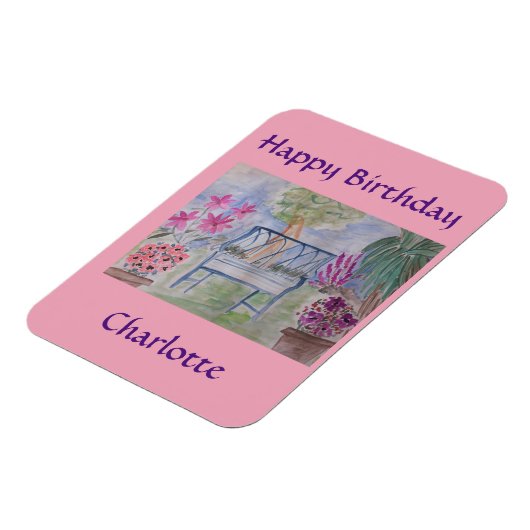 Summer Garden Bench Magnet (Linke Seite)