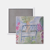 Summer Garden Bench Magnet (Vorderseite/Rückseite)