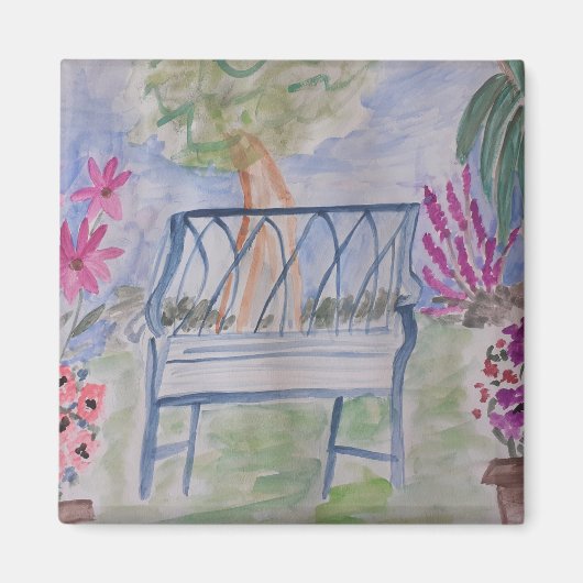 Summer Garden Bench Magnet (Vorne)