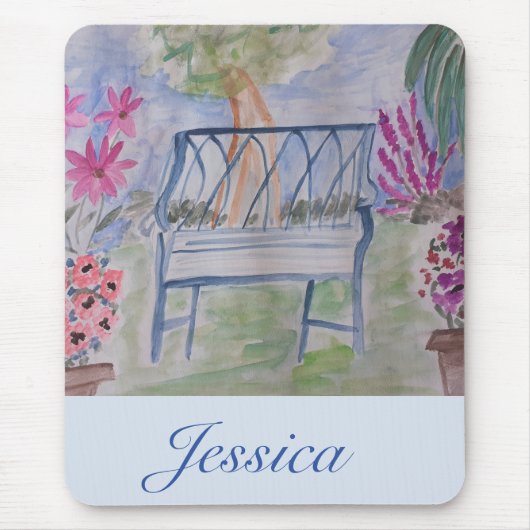 Summer Garden Bench Mousepad (Vorne)