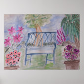 Summer Garden Bench Poster (Vorne)