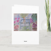 Summer Garden Benz Geburtstagskarte Karte (Rückseite)