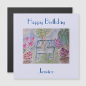 Summer Garden Benz Magnetic Geburtstagskarte Magnetkarte (Vorne/Hinten)