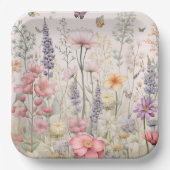 Summer Garden Blume Butterfly Pappteller (Vorderseite)