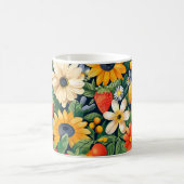Summer Garden Blume Erdbeeren Muster Kaffeetasse (Mittel)