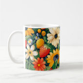 Summer Garden Blume Erdbeeren Muster Kaffeetasse (Links)