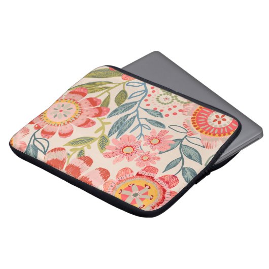 Summer Garden Bold Blooms Design Laptopschutzhülle (Vorne Oben)