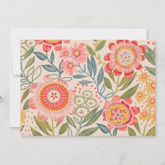 Summer Garden Bold Blooms  Einladung (Vorderseite)