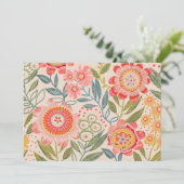 Summer Garden Bold Blooms  Einladung (Stehend Vorderseite)