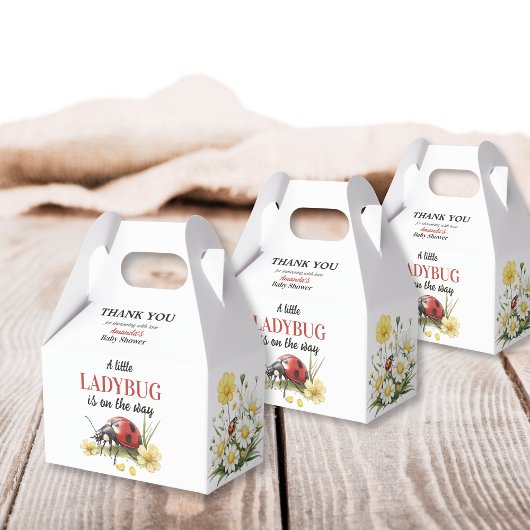 Summer Garden Daisy Little Ladybug Baby Shower  Geschenkschachtel
