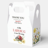 Summer Garden Daisy Little Ladybug Baby Shower  Geschenkschachtel (Geöffnet)