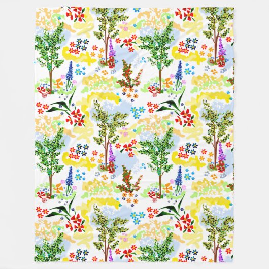 Summer garden fleecedecke (Vorderseite)