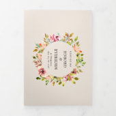 Summer Garden Floral Tri-Fold Hochzeit Einladung (Cover)