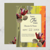 Summer Garden Floral Tulip Rett-The-Date Einladung (Vorne/Hinten)