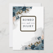 Summer Garden Floral Wedding Einladung (Rückseite)